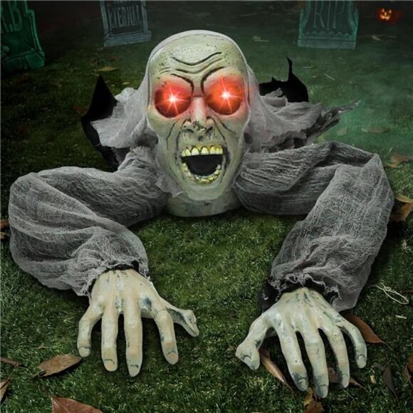 Halloween Décor‎ Groundbreaker Zombie with Sound and Flashing Eyes for Yard - Picture 1 of 7
